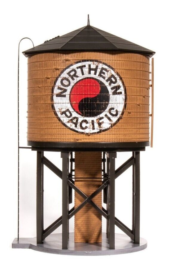 BWL #7921 HO Scale Operating Water Tower W/sd Northern Pacific Weathered