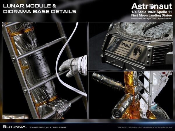 BZW #47946 BLITZWAY Astronaut (Apollo 11: LM-5 A7L NASAver.) 1:40  Figure Statue - Image 2