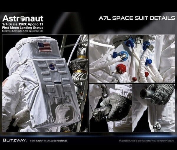 BZW #47946 BLITZWAY Astronaut (Apollo 11: LM-5 A7L NASAver.) 1:40  Figure Statue - Image 5