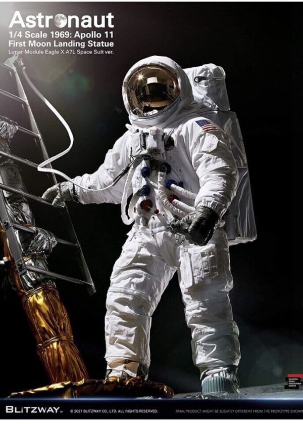 BZW #47946 BLITZWAY Astronaut (Apollo 11: LM-5 A7L NASAver.) 1:40  Figure Statue - Image 6