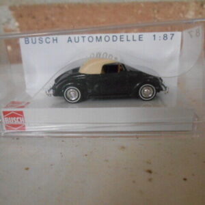 Busch HO Scale VW Hebmuller Cabrio Black & Tan #46706
