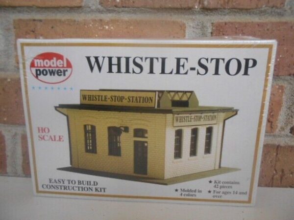 #444 Model Power Whistle-Stop Station Kit Ho Scale Kit Contains 42 Pieces - Image 3
