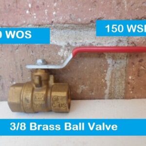 3/8 Inch Female Full Port 600WOG  150WSP  NPT Brass Ball Valve