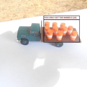 M&B Customized Orange & White Barrels HO Scale #1022