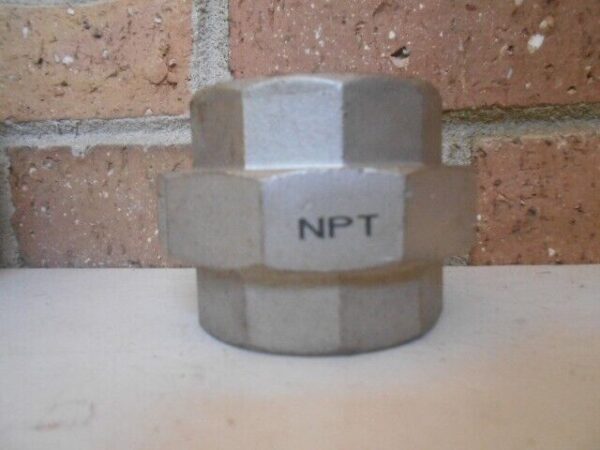 New 2" NPT Threaded Hex Union 304 Stainless Steel 3000 Pipe Fitting - Image 4