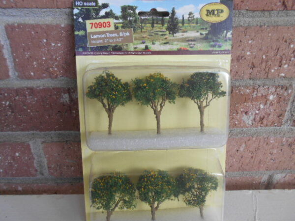 MP Scenery Products Item  #70903 HO Scale Lemon Trees 6/pk Height 2" / 2-1/2" - Image 3