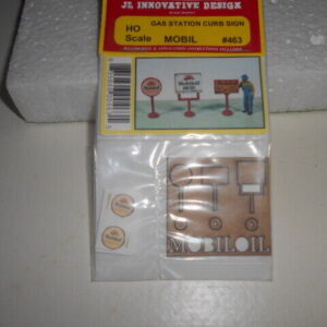 HO Scale Innovative Designs  Detail 3 Gas Station Curb Signs Mobil #463