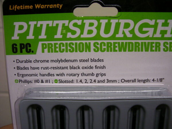 All Scale Pittsburgh Mini Precision Screwdriver Set Of 6 Pieces #47823 - Image 2
