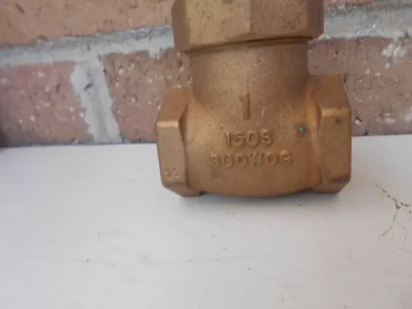 1" Gate Valve Brass 150 Steam 300 WOG Female NPT KITZ No. 42T - Image 3