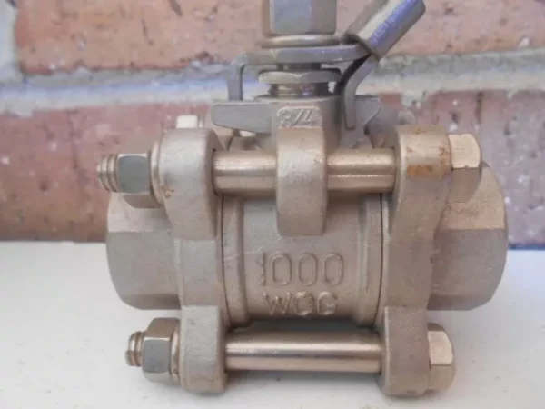 3/4" Socket Weld End Ball Valve Stainless Steel 316 Full Port 1000 WOG w. Lock - Image 2