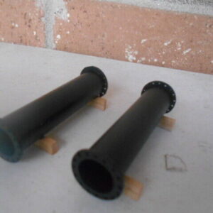 HO Scale Duha #1908 20' Lge Diameter Black Flanged Pipe 2 Per Set With Dunnage