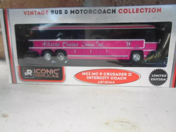 Iconic Replicas 1:87 MCI MC-9 Crusader Coach: Allstate Charter Lines #87-282