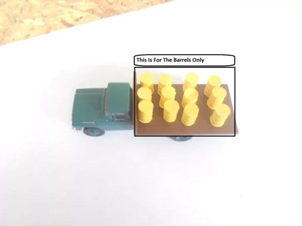 HO Scale Accessories, Yellow Barrels (12) barrels #10003 Yellow