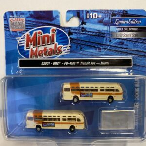 Classic Metal Works #52001 N- Scale GMC Transit Bus Miami 2 Per pack