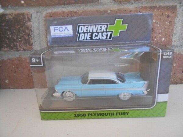 Menard O Scale  #279-9236 1958 Plymmouth Fury Blue & White