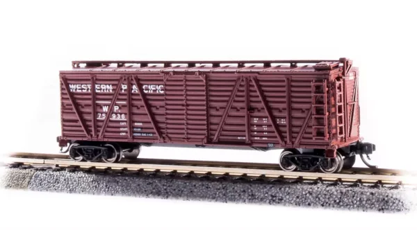BWL #6585 Broadway Limited N Scale Western Pacific Stock Car With Hog Sounds