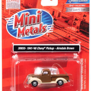 Classic Metal Works #30655 HO 1941-46 CHEVY PICKUP (AIREDALE BROWN)