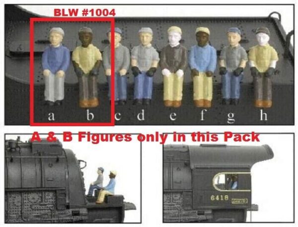 BWL #1004 Broadway Limited HO Scale Figures Enginreer & Fireman (Pack of 2)
