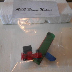 M&B Customized Green & Red Truck & 32' Flat Trailer With Load N Scale #MB00010