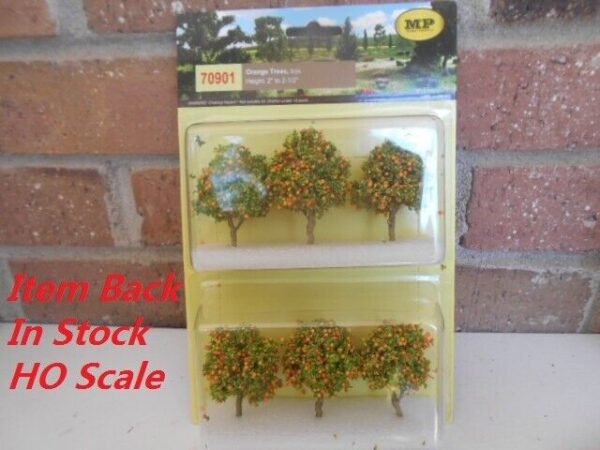 MP Scenery Products item #70901 HO Scale Orange Trees 6 Per Pack