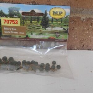 MP Scenery Products Item  #70753 HO Scale Micro Tree Dark Green