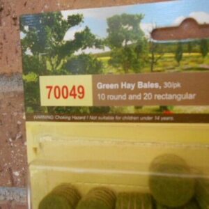 MP Scenery Products item #70049 HO Scale Green Hay Bales 30 Pack