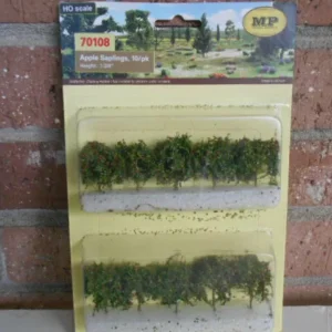 MP Scenery Products Item  #70108 HO Scale Apple Saplings 10/pk Height 1-3/8"