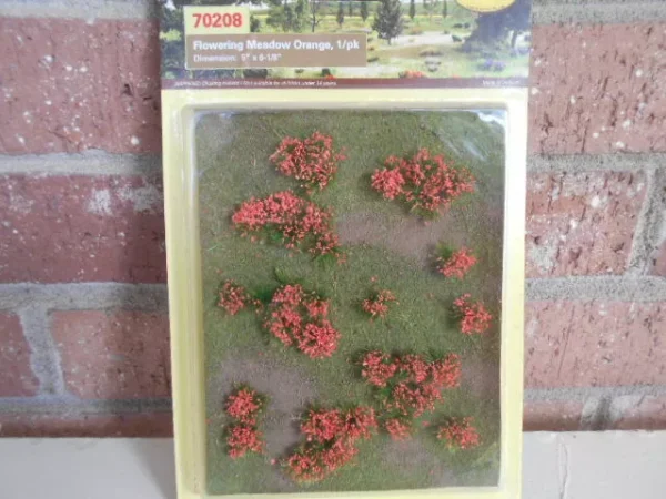 MP Scenery Products Item #70208 HO Scale Flower Meadow Orange 5"x 6-1/8" 1/pk - Image 4