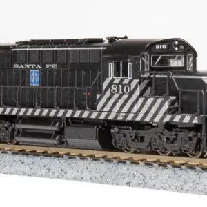 Broadway N-Scale 6613 Alco RSD-15, ATSF #810, As-Delivered Zebra Stripes