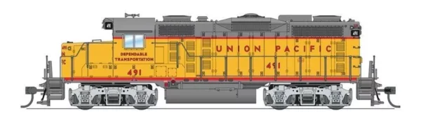 BWL #4279 Broadway Limited HO EMD GP20 UP 491 Yellow & Gray Paragon4 Sound/DC/DC - Image 2